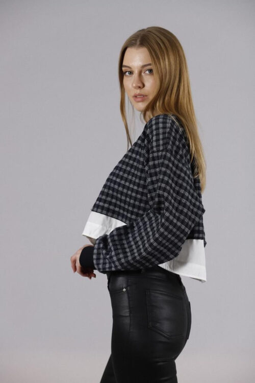 Women's short blouse vue cote